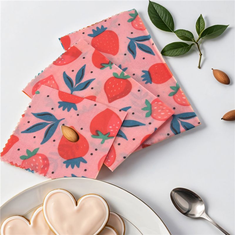 مجموعة A01F-1 من أغطية الطعام  - مراجعة Beeswax Wrap Reusable وسعره