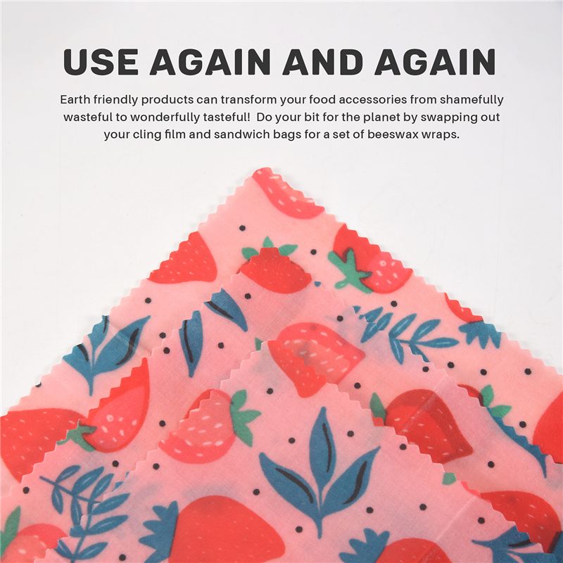 مجموعة A01F-1 من أغطية الطعام  - مراجعة Beeswax Wrap Reusable وسعره
